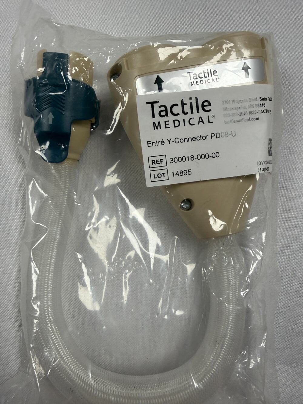 Tactile Medical PD08 U Entry Y Connector Dialysis Transfer Set New Sealed